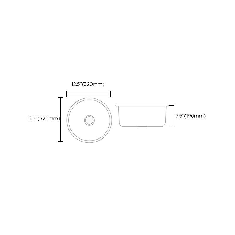 Modern Style Kitchen Sink Stainless Steel Round Shape Kitchen Sink Clearhalo 'Home Improvement' 'home_improvement' 'home_improvement_kitchen_sinks' 'Kitchen Remodel & Kitchen Fixtures' 'Kitchen Sinks & Faucet Components' 'Kitchen Sinks' 'kitchen_sinks' 1200x1200_5050e6b3-330f-4675-9d78-5c6088a6d691