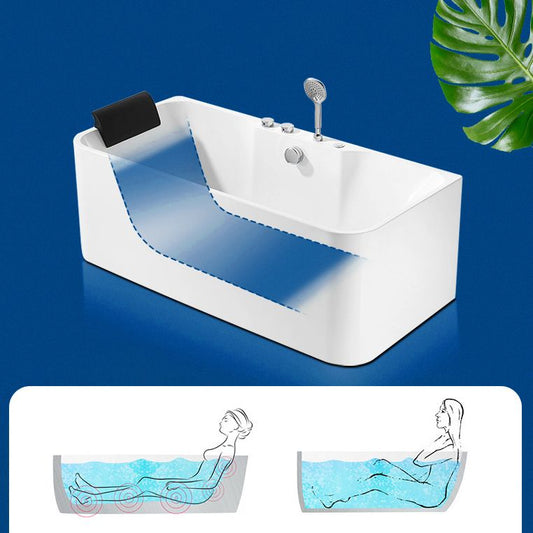 Flat Bottom Soaking Bathtub Antique Finish Modern Back to Wall Bath Tub Clearhalo 'Bathroom Remodel & Bathroom Fixtures' 'Bathtubs' 'Home Improvement' 'home_improvement' 'home_improvement_bathtubs' 'Showers & Bathtubs' 1200x1200_50574643-4910-475f-9282-34f73fd7510f