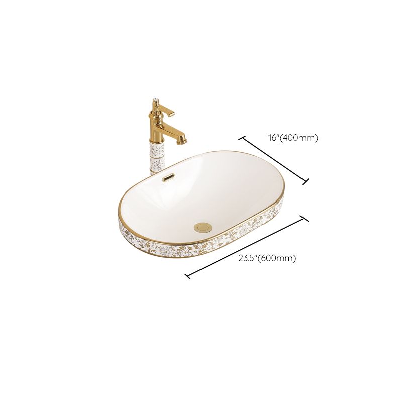 Traditional Bathroom Sink Porcelain Oval-Shape Vessel Bathroom Sink with Pop-Up Drain Clearhalo 'Bathroom Remodel & Bathroom Fixtures' 'Bathroom Sinks & Faucet Components' 'Bathroom Sinks' 'bathroom_sink' 'Home Improvement' 'home_improvement' 'home_improvement_bathroom_sink' 1200x1200_506b3d42-05df-45b1-8c39-5ca1c1b218ce