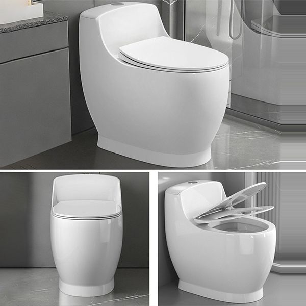 Modern Floor Mount Toilet Bowl Siphon Jet Toilet with Seat for Bathroom Clearhalo 'Bathroom Remodel & Bathroom Fixtures' 'Home Improvement' 'home_improvement' 'home_improvement_toilets' 'Toilets & Bidets' 'Toilets' 1200x1200_50a7047a-b081-4cf1-8103-49753f3c8f67