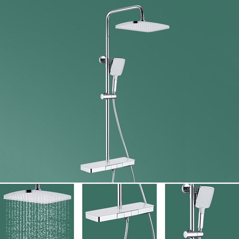 Wall Mounted Swivel Shower Trim Brass 2 Shower Heads Shower Set Clearhalo 'Bathroom Remodel & Bathroom Fixtures' 'Home Improvement' 'home_improvement' 'home_improvement_shower_faucets' 'Shower Faucets & Systems' 'shower_faucets' 'Showers & Bathtubs Plumbing' 'Showers & Bathtubs' 1200x1200_50cf4b99-7200-4852-bacf-0793b6471df6