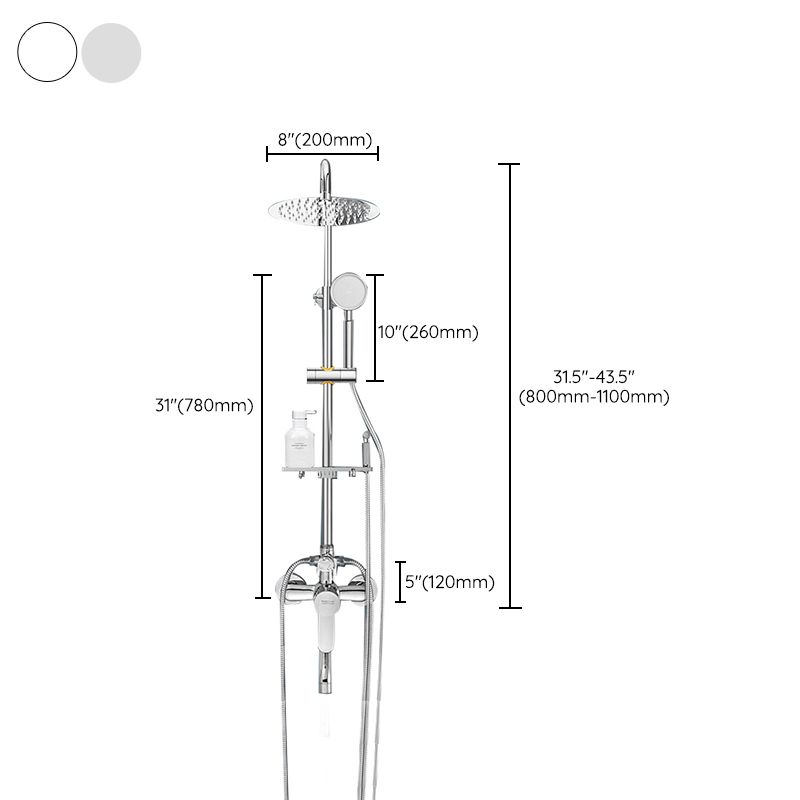 Modern Shower System Handheld Shower Head Slide Bar Wall Mounted Shower Set Clearhalo 'Bathroom Remodel & Bathroom Fixtures' 'Home Improvement' 'home_improvement' 'home_improvement_shower_faucets' 'Shower Faucets & Systems' 'shower_faucets' 'Showers & Bathtubs Plumbing' 'Showers & Bathtubs' 1200x1200_51143f1a-d6ff-4310-bed9-27b79d839a89