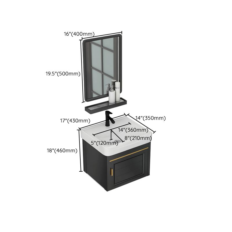 Modern Bathroom Vanity Cabinet Single Sink Space Saver Vanity Clearhalo 'Bathroom Remodel & Bathroom Fixtures' 'Bathroom Vanities' 'bathroom_vanities' 'Home Improvement' 'home_improvement' 'home_improvement_bathroom_vanities' 1200x1200_5116cbb5-d041-4b59-8521-c60de7f2fe72