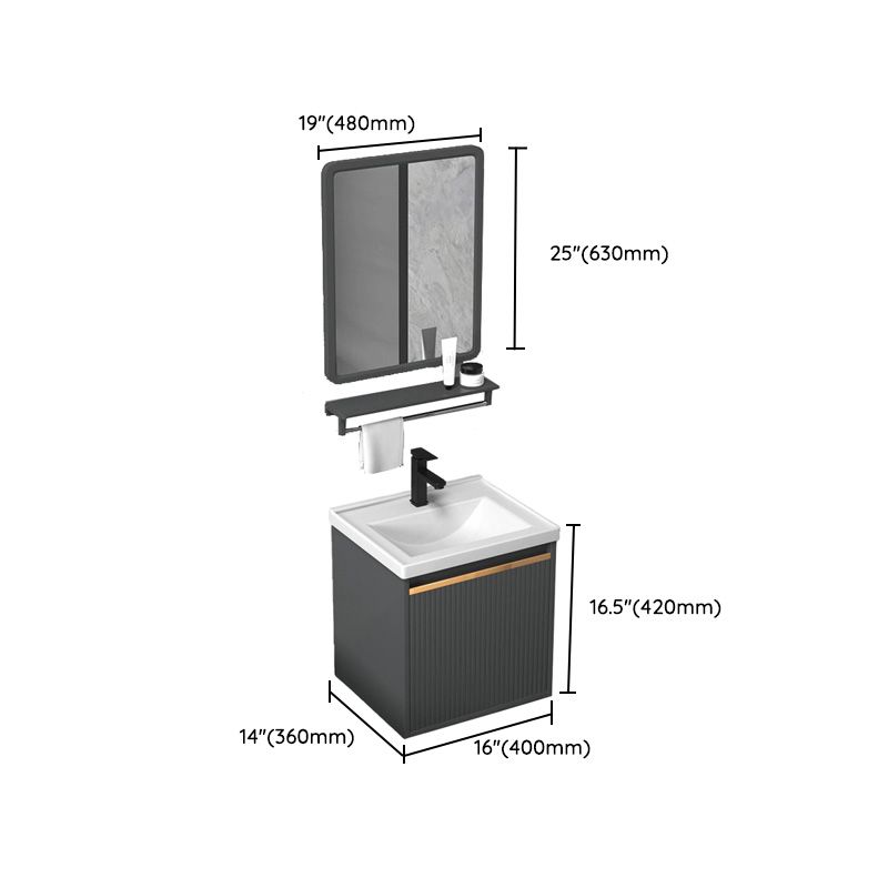 Modern Bathroom Vanity Metal Base Wall-Mounted with Soft Close Door Clearhalo 'Bathroom Remodel & Bathroom Fixtures' 'Bathroom Vanities' 'bathroom_vanities' 'Home Improvement' 'home_improvement' 'home_improvement_bathroom_vanities' 1200x1200_5123f610-a140-4528-9312-5038ff14a642