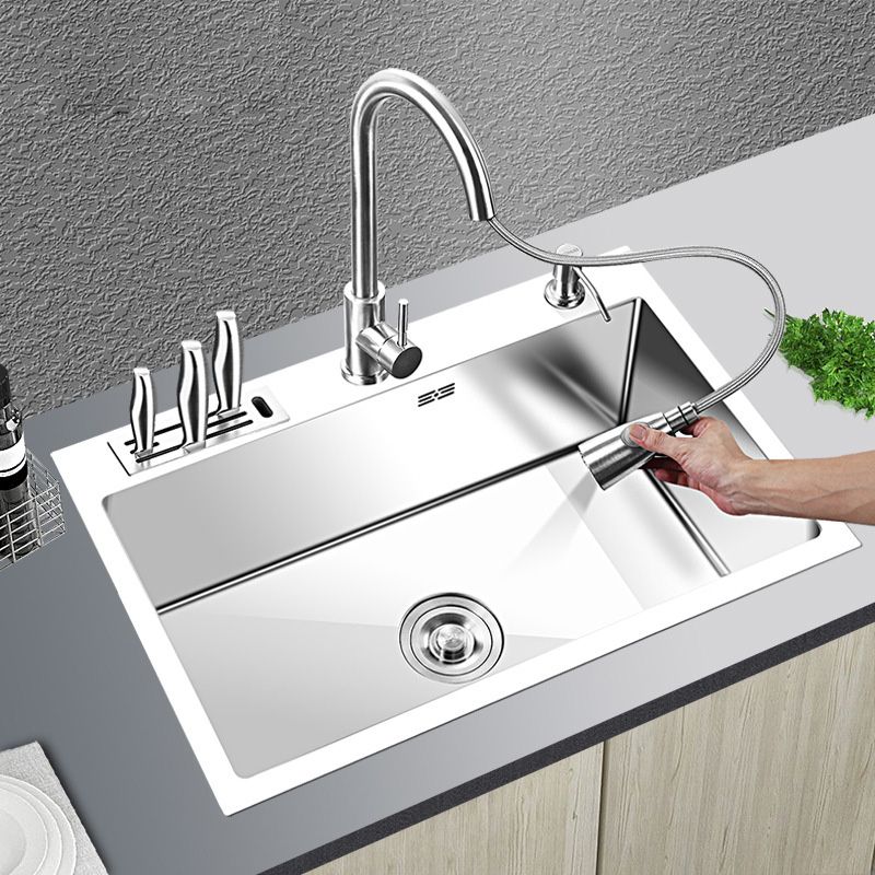 Contemporary Stainless Steel Kitchen Sink with Faucet Single Bowl Sink Clearhalo 'Home Improvement' 'home_improvement' 'home_improvement_kitchen_sinks' 'Kitchen Remodel & Kitchen Fixtures' 'Kitchen Sinks & Faucet Components' 'Kitchen Sinks' 'kitchen_sinks' 1200x1200_51bda143-a821-44e3-81fc-c1fca65bde34