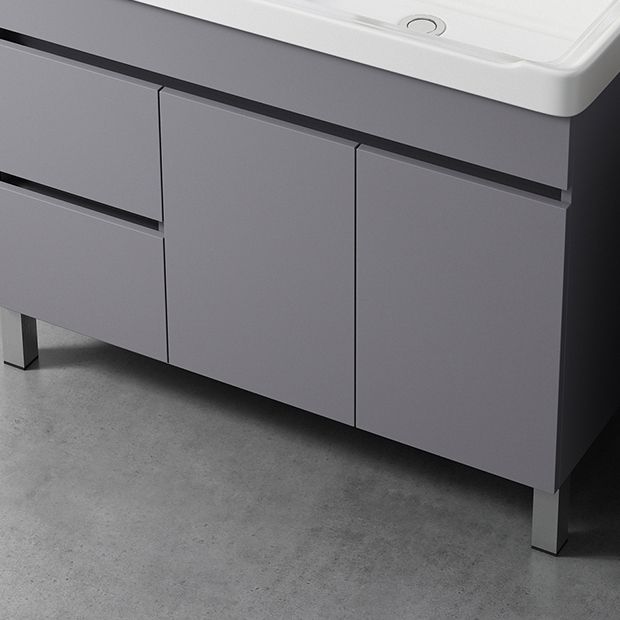 Modern Ceramic Rectangular Vanity Sink Single-Sink Freestanding Vanity Set Clearhalo 'Bathroom Remodel & Bathroom Fixtures' 'Bathroom Vanities' 'bathroom_vanities' 'Home Improvement' 'home_improvement' 'home_improvement_bathroom_vanities' 1200x1200_51cd3f02-2cee-44da-a336-3e2046b06f16