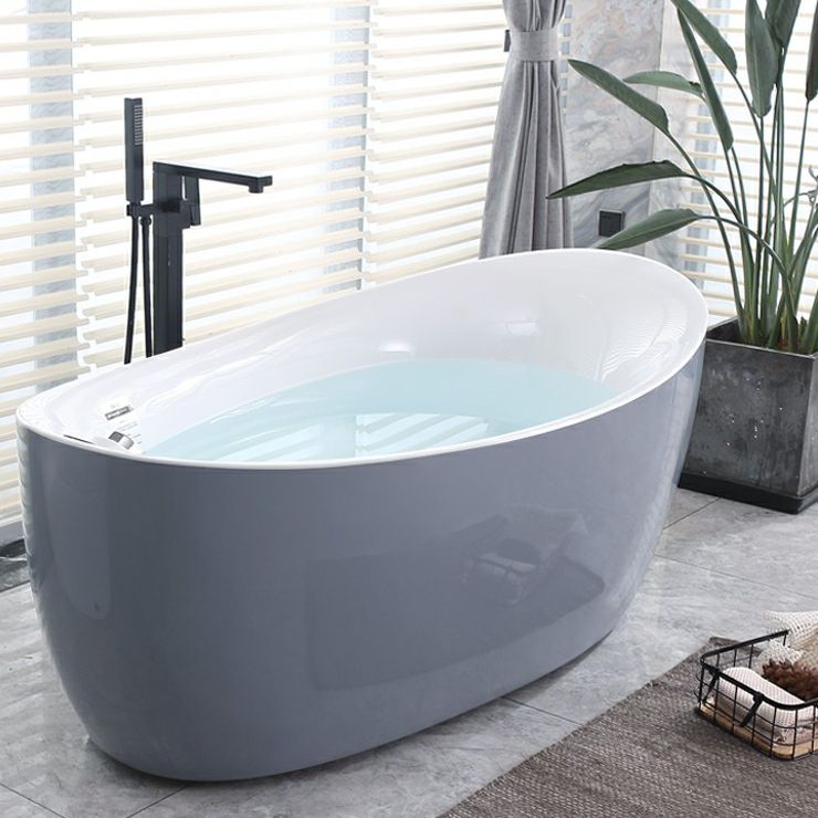 Modern 25.2-inch Tall Acrylic Bathtub Freestanding Soaking Bath (Board not Included) Clearhalo 'Bathroom Remodel & Bathroom Fixtures' 'Bathtubs' 'Home Improvement' 'home_improvement' 'home_improvement_bathtubs' 'Showers & Bathtubs' 1200x1200_51d624dc-f17b-45c5-986f-9ca3e41e9e4e