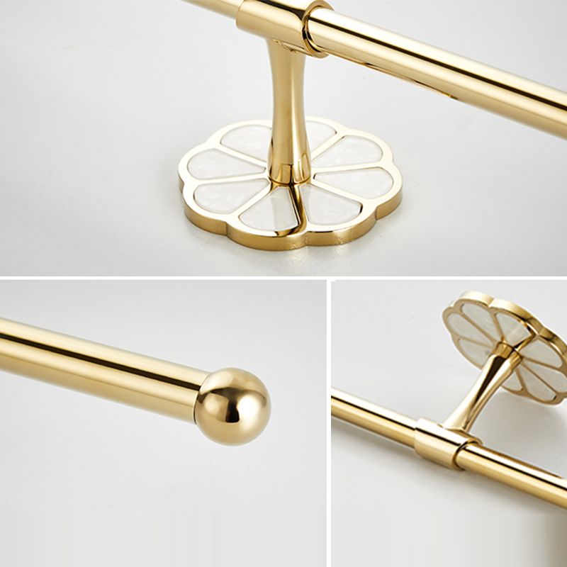 Gold Modern Bathroom Accessory Set, Bath Shelf, Towel Bar, Paper Holder, Robe Hooks Clearhalo 'Bathroom Hardware Sets' 'Bathroom Hardware' 'Bathroom Remodel & Bathroom Fixtures' 'bathroom_hardware_sets' 'Home Improvement' 'home_improvement' 'home_improvement_bathroom_hardware_sets' 1200x1200_51e85625-9679-4719-857f-cb055ac9debe