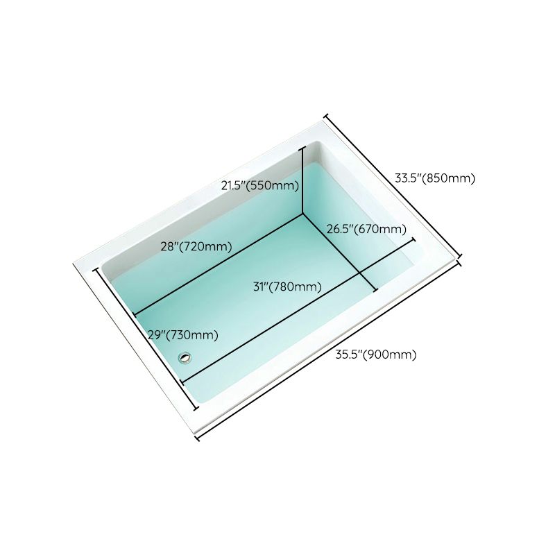 Modern Drop-in Acrylic Bathtub Rectangle Soaking/Whirlpool Bathtub Clearhalo 'Bathroom Remodel & Bathroom Fixtures' 'Bathtubs' 'Home Improvement' 'home_improvement' 'home_improvement_bathtubs' 'Showers & Bathtubs' 1200x1200_51ed1eea-78d5-4cee-a854-8b55fd2eaf58