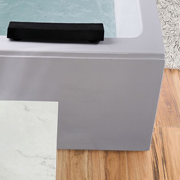 Freestanding Acrylic Bathtub Rectangular Modern Soaking Bath Clearhalo 'Bathroom Remodel & Bathroom Fixtures' 'Bathtubs' 'Home Improvement' 'home_improvement' 'home_improvement_bathtubs' 'Showers & Bathtubs' 1200x1200_51f28871-e7df-4e0b-b69e-bfe2734adf56