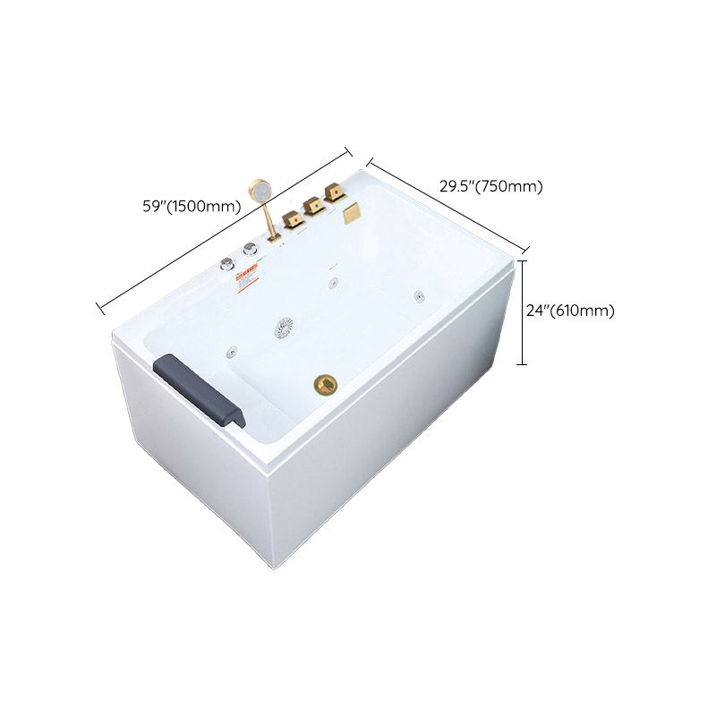 Bathroom Soaking Bath Tub Seat Included Back to Wall Bathtub Clearhalo 'Bathroom Remodel & Bathroom Fixtures' 'Bathtubs' 'Home Improvement' 'home_improvement' 'home_improvement_bathtubs' 'Showers & Bathtubs' 1200x1200_51fe47c2-8ac4-45f2-b493-5af44c82755c