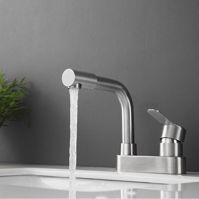 Modern Style Vessel Faucet Stainless Steel Single Handle High Arc Vessel Faucet Clearhalo 'bathroom_sink_faucets' 'Conjunta de Baño y Conjunta de Grifo' 'Coronamiento de Baño y Dispositivo de Baño' 'Grifo del lavabo del baño' 'Hogar' 'home_improvement' 'home_improvement_bathroom_sink_faucets' 'Mejoras para el hogar' 1200x1200_520e2a7f-9a90-48f5-82b5-92a1086212d0