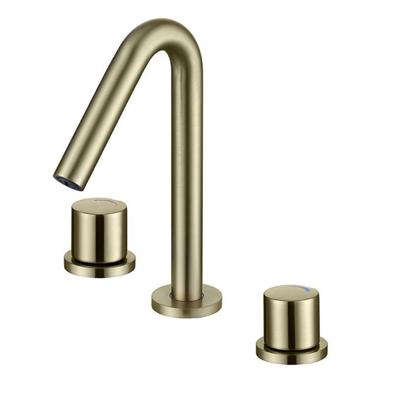 Circular 2-Handle Bathroom Faucet with Copper 3-Hole Widespread Bathroom Sink Faucet Clearhalo 'bathroom_sink_faucets' 'Conjunta de Baño y Conjunta de Grifo' 'Coronamiento de Baño y Dispositivo de Baño' 'Grifo del lavabo del baño' 'Hogar' 'home_improvement' 'home_improvement_bathroom_sink_faucets' 'Mejoras para el hogar' 1200x1200_5214087b-51d2-417b-8244-a883701a8645