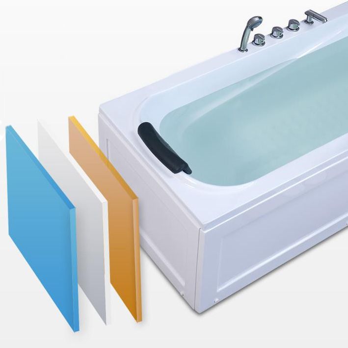 Modern 27.56-inch Wide Acrylic Tub Soaking Back to Wall Bathtub Clearhalo 'Bathroom Remodel & Bathroom Fixtures' 'Bathtubs' 'Home Improvement' 'home_improvement' 'home_improvement_bathtubs' 'Showers & Bathtubs' 1200x1200_5222f08d-5ef9-41a7-b26c-c447cd8cf372