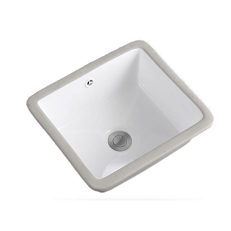 Undermount Bathroom Sink Square Overflow Drain Assemble Sink with Faucet Clearhalo 'Bathroom Remodel & Bathroom Fixtures' 'Bathroom Sinks & Faucet Components' 'Bathroom Sinks' 'bathroom_sink' 'Home Improvement' 'home_improvement' 'home_improvement_bathroom_sink' 1200x1200_5224cc8c-0dd2-4db8-a8a3-1cf0df88e4d0