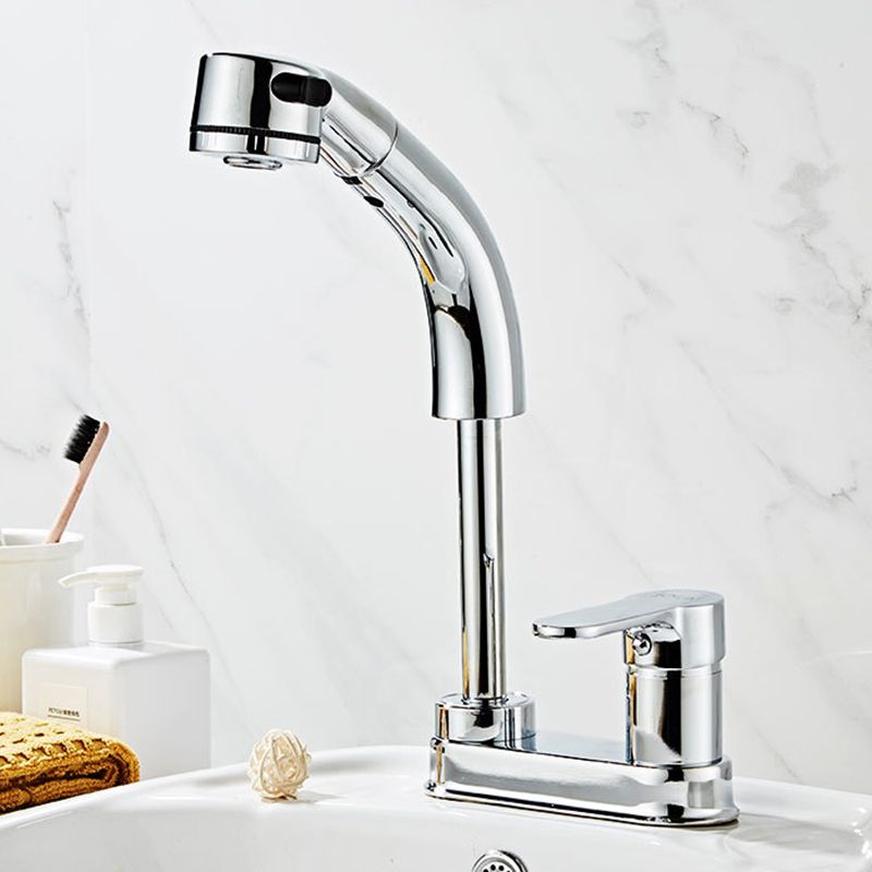 Modern 1-Handle Basin Lavatory Faucet 2 Hole Centerset Bathroom Faucet Clearhalo 'Bathroom Remodel & Bathroom Fixtures' 'Bathroom Sink Faucets' 'Bathroom Sinks & Faucet Components' 'bathroom_sink_faucets' 'Home Improvement' 'home_improvement' 'home_improvement_bathroom_sink_faucets' 1200x1200_5265b137-3f45-4d53-8bcb-3edfe2564b44