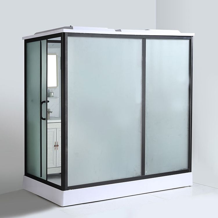 Contemporary Shower Enclosure Frosted Framed Shower Enclosure Clearhalo 'Bathroom Remodel & Bathroom Fixtures' 'Home Improvement' 'home_improvement' 'home_improvement_shower_stalls_enclosures' 'Shower Stalls & Enclosures' 'shower_stalls_enclosures' 'Showers & Bathtubs' 1200x1200_528c048b-cedd-4511-933a-a27de04ce117