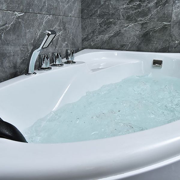 Corner Soaking Acrylic Bathtub Antique Finish Back to Wall Bath Tub Clearhalo 'Bathroom Remodel & Bathroom Fixtures' 'Bathtubs' 'Home Improvement' 'home_improvement' 'home_improvement_bathtubs' 'Showers & Bathtubs' 1200x1200_5290066e-17df-43ba-8710-f052d8119ff1