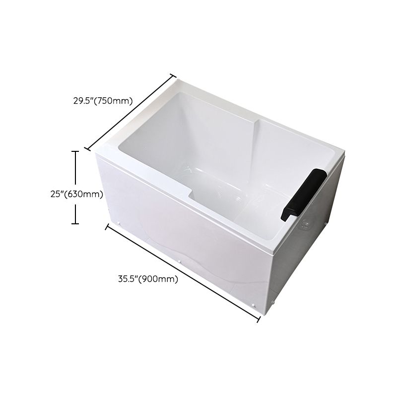 Modern Acrylic Rectangular Tub 29.53-inch Wide Soaking Bathtub Clearhalo 'Bathroom Remodel & Bathroom Fixtures' 'Bathtubs' 'Home Improvement' 'home_improvement' 'home_improvement_bathtubs' 'Showers & Bathtubs' 1200x1200_52a248ab-f8dc-4b48-b950-c40cbb16a1d6