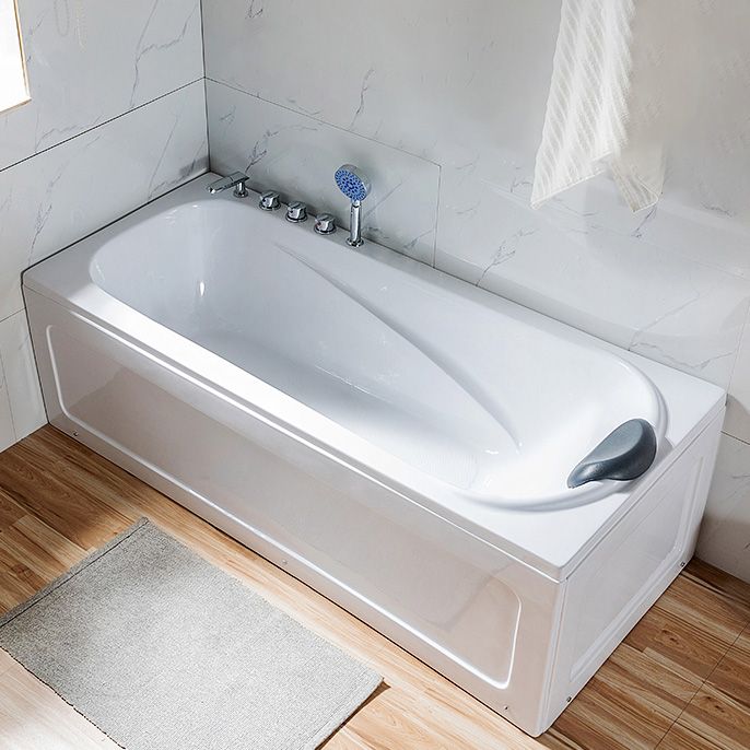 Back to Wall Rectangular Bath Freestanding Acrylic Soaking White Bathtub Clearhalo 'Bathroom Remodel & Bathroom Fixtures' 'Bathtubs' 'Home Improvement' 'home_improvement' 'home_improvement_bathtubs' 'Showers & Bathtubs' 1200x1200_52a28e98-dfde-4a5c-9cb0-f5873694a4d3