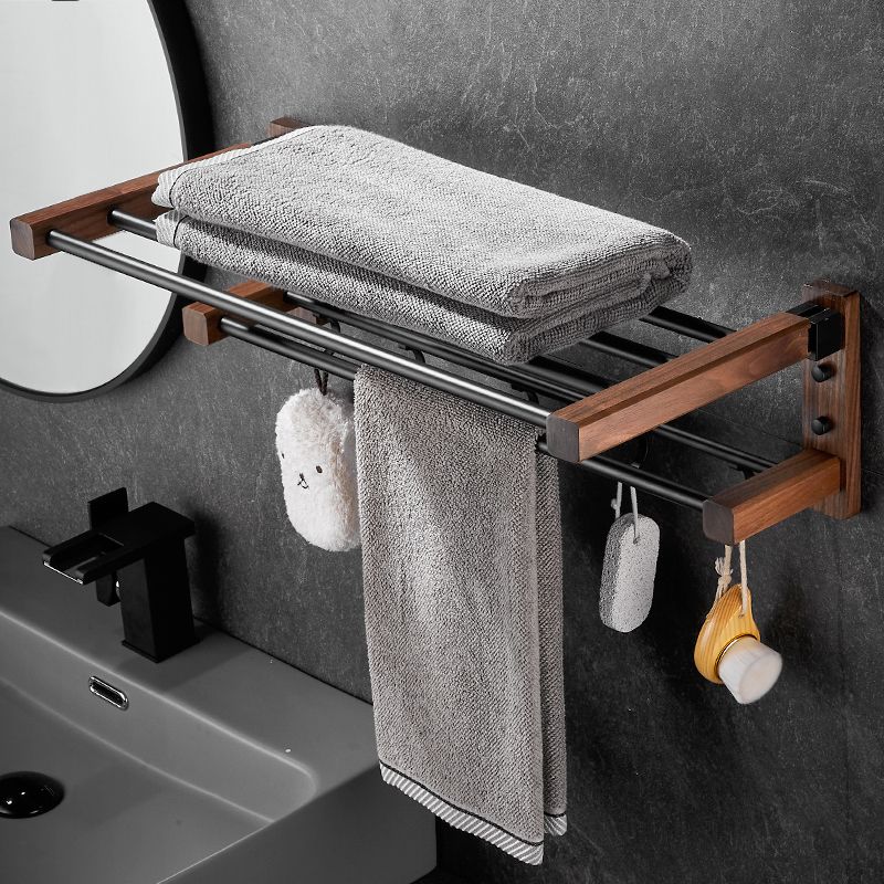 Modern Black Bathroom Set Bath Shelf Towel Bar Bath Hardware Set Clearhalo 'Bathroom Hardware Sets' 'Bathroom Hardware' 'Bathroom Remodel & Bathroom Fixtures' 'bathroom_hardware_sets' 'Home Improvement' 'home_improvement' 'home_improvement_bathroom_hardware_sets' 1200x1200_52a90134-d491-4477-b143-6deed227ed2a