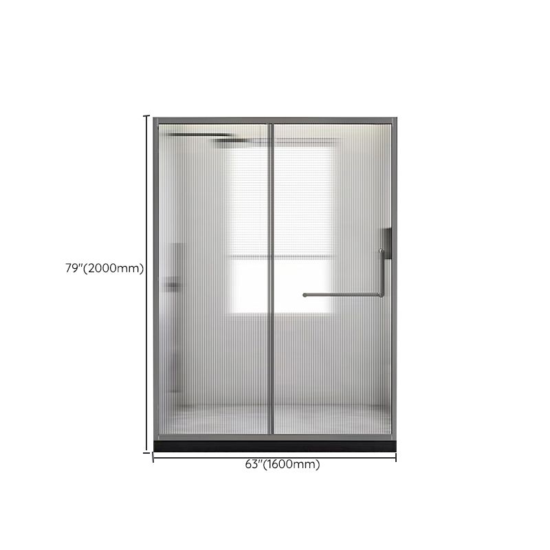 Glass and Metal Shower Door Simple Inline Black Shower Bath Door Clearhalo 'Bathroom Remodel & Bathroom Fixtures' 'Home Improvement' 'home_improvement' 'home_improvement_shower_tub_doors' 'Shower and Tub Doors' 'shower_tub_doors' 'Showers & Bathtubs' 1200x1200_52baf0e3-0027-458e-84ee-9c3d92753b94