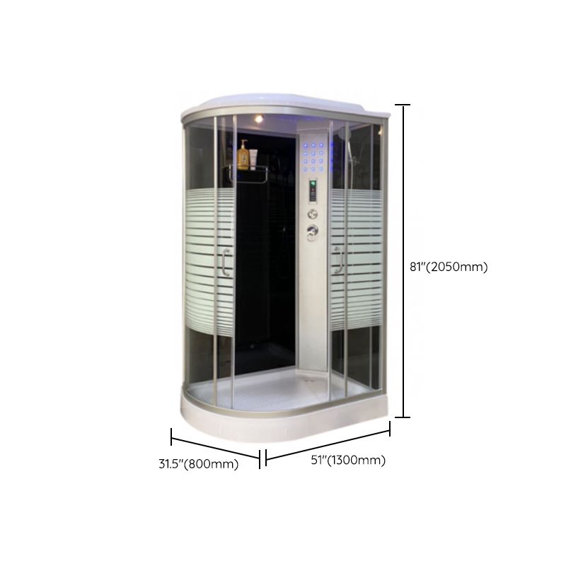 Rectangle Corner Shower Stall Semi-Frameless Double Sliding Shower Enclosure Clearhalo 'Bathroom Remodel & Bathroom Fixtures' 'Home Improvement' 'home_improvement' 'home_improvement_shower_stalls_enclosures' 'Shower Stalls & Enclosures' 'shower_stalls_enclosures' 'Showers & Bathtubs' 1200x1200_52bc24c9-c72a-4513-918e-7cbec1b67db3