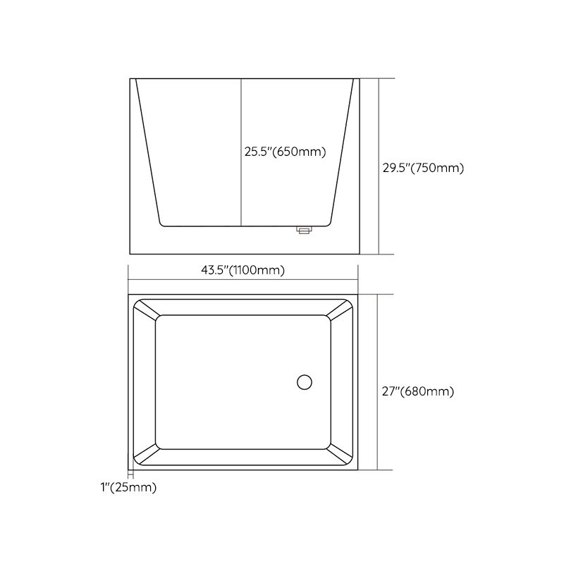 Modern Corner White Bathtub Acrylic Back to Wall with Drain Bath Tub Clearhalo 'Bathroom Remodel & Bathroom Fixtures' 'Bathtubs' 'Home Improvement' 'home_improvement' 'home_improvement_bathtubs' 'Showers & Bathtubs' 1200x1200_52c1e84a-23d4-48f0-82dd-cf215a4ab51b