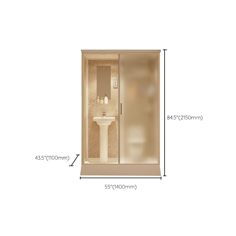 Contemporary Shower Stall Frosted Rectangle Framed Shower Stall with Ceiling Clearhalo 'Bathroom Remodel & Bathroom Fixtures' 'Home Improvement' 'home_improvement' 'home_improvement_shower_stalls_enclosures' 'Shower Stalls & Enclosures' 'shower_stalls_enclosures' 'Showers & Bathtubs' 1200x1200_52c6bfb9-cf9a-40db-854a-b4e33bd15369