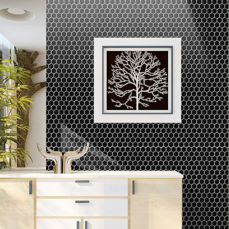 Hexagonal Peel & Stick Tile Stain Resistant Plastic Peel & Stick Tile for Shower Clearhalo 'Flooring 'Home Improvement' 'home_improvement' 'home_improvement_peel_stick_blacksplash' 'Peel & Stick Backsplash Tile' 'peel_stick_blacksplash' 'Walls & Ceilings' Walls and Ceiling' 1200x1200_52dd58c3-72a8-4abe-b4d5-6158c9cc6fc8