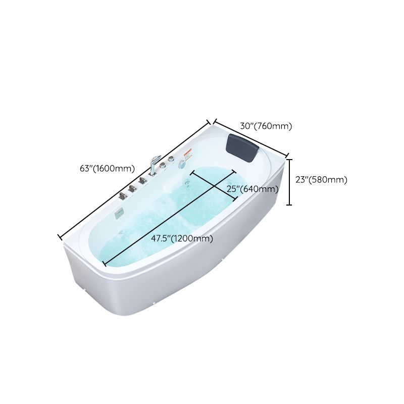 Modern Free Form Bathtub with Drain and Overflow Trim Acrylic Bath Clearhalo 'Bathroom Remodel & Bathroom Fixtures' 'Bathtubs' 'Home Improvement' 'home_improvement' 'home_improvement_bathtubs' 'Showers & Bathtubs' 1200x1200_530e37c8-71ed-4142-9403-caa4acab19c3