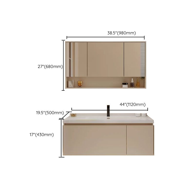 Modern White Wall Mounted Standard Wood Open Console with Sink Set Clearhalo 'Bathroom Remodel & Bathroom Fixtures' 'Bathroom Vanities' 'bathroom_vanities' 'Home Improvement' 'home_improvement' 'home_improvement_bathroom_vanities' 1200x1200_532497f9-113c-40b0-a2aa-d23b06a230a9