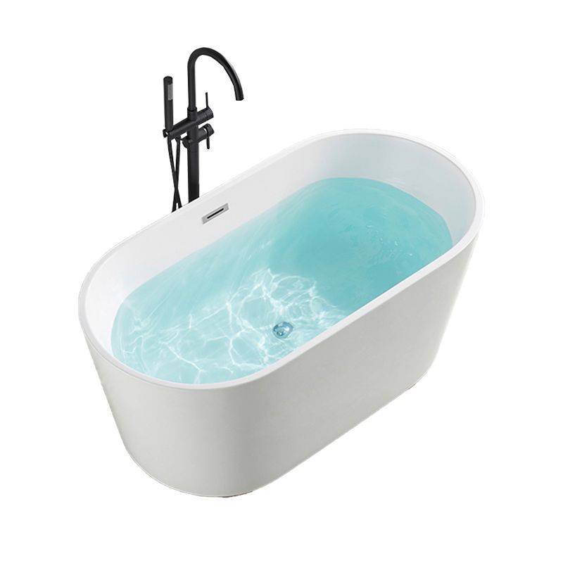 Contemporary Soaking Freestanding Bathtub Acrylic Bathtub without Faucet Holes Clearhalo 'Bathroom Remodel & Bathroom Fixtures' 'Bathtubs' 'Home Improvement' 'home_improvement' 'home_improvement_bathtubs' 'Showers & Bathtubs' 1200x1200_5344487c-681c-4ab8-a633-eb23941fdaab