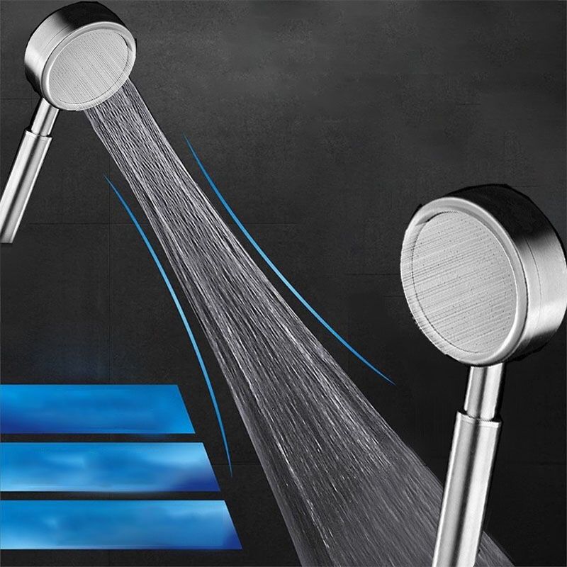 Classic Shower Head Round Metal Handheld Shower Head in Silver Clearhalo 'Bathroom Remodel & Bathroom Fixtures' 'Home Improvement' 'home_improvement' 'home_improvement_shower_heads' 'Shower Heads' 'shower_heads' 'Showers & Bathtubs Plumbing' 'Showers & Bathtubs' 1200x1200_534477da-e7da-4753-b414-22f1bbf7d034