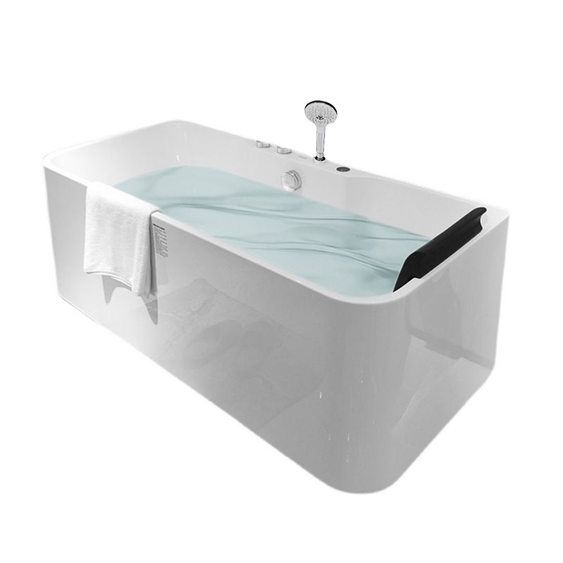 Acrylic Rectangular Tub Freestanding Soaking Bath , 31.5-inch Wide Clearhalo 'Bathroom Remodel & Bathroom Fixtures' 'Bathtubs' 'Home Improvement' 'home_improvement' 'home_improvement_bathtubs' 'Showers & Bathtubs' 1200x1200_53509139-6b43-4d7e-8853-d7d55d81a4b8