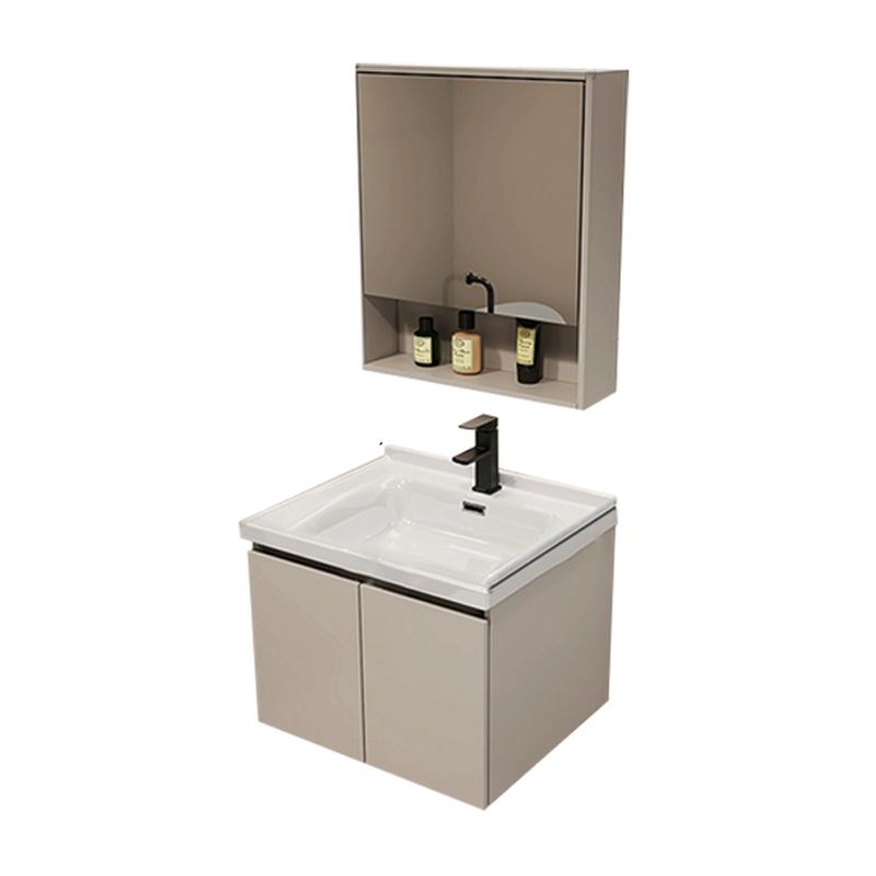 Wall Mount Modern Wood Rectangular Open Console with Sink Set Clearhalo 'Bathroom Remodel & Bathroom Fixtures' 'Bathroom Vanities' 'bathroom_vanities' 'Home Improvement' 'home_improvement' 'home_improvement_bathroom_vanities' 1200x1200_535b7688-66e8-4463-8833-10d8c096b3e2