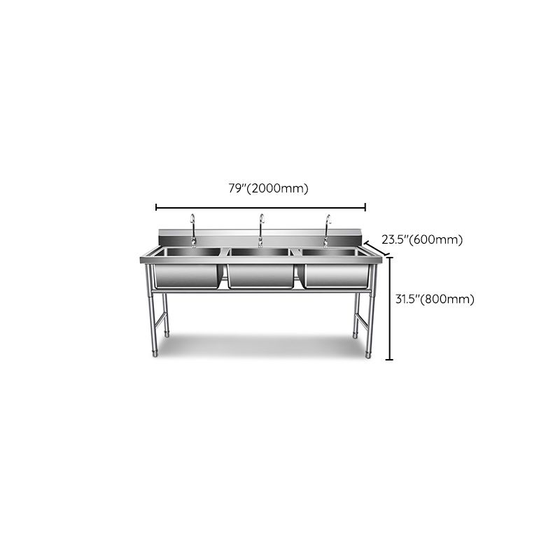 Classic Kitchen Sink Stainless Steel Double Basin Kitchen Sink with Faucets Clearhalo 'Home Improvement' 'home_improvement' 'home_improvement_kitchen_sinks' 'Kitchen Remodel & Kitchen Fixtures' 'Kitchen Sinks & Faucet Components' 'Kitchen Sinks' 'kitchen_sinks' 1200x1200_539e5b11-b725-4b95-81af-da873a85b44d