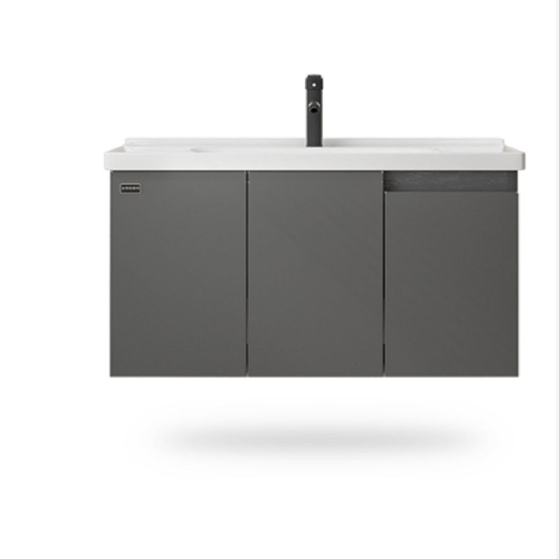 Wall Mount Bathroom Vanity Modern Single-Sink Gray Rectangular Vanity Set Clearhalo 'Bathroom Remodel & Bathroom Fixtures' 'Bathroom Vanities' 'bathroom_vanities' 'Home Improvement' 'home_improvement' 'home_improvement_bathroom_vanities' 1200x1200_53c95cf4-284e-437f-a59f-e0709b820adf