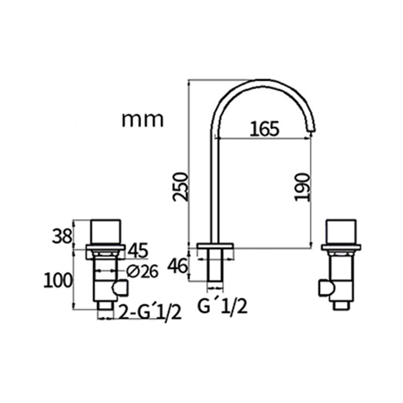 Traditional Style Roman Tub Faucet Copper Deck-Mount Roman Tub Faucet Clearhalo 'Bathroom Remodel & Bathroom Fixtures' 'Bathtub Faucets' 'bathtub_faucets' 'Home Improvement' 'home_improvement' 'home_improvement_bathtub_faucets' 1200x1200_53d4dd65-d8de-4a75-96c7-3dedd012590c