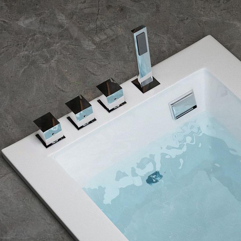 Modern Rectangle Acrylic Embedded Bathtub with Drain Bath Tub and Massage Device Clearhalo 'Bathroom Remodel & Bathroom Fixtures' 'Bathtubs' 'Home Improvement' 'home_improvement' 'home_improvement_bathtubs' 'Showers & Bathtubs' 1200x1200_542502fc-5e81-4aec-8304-e768ad987b13