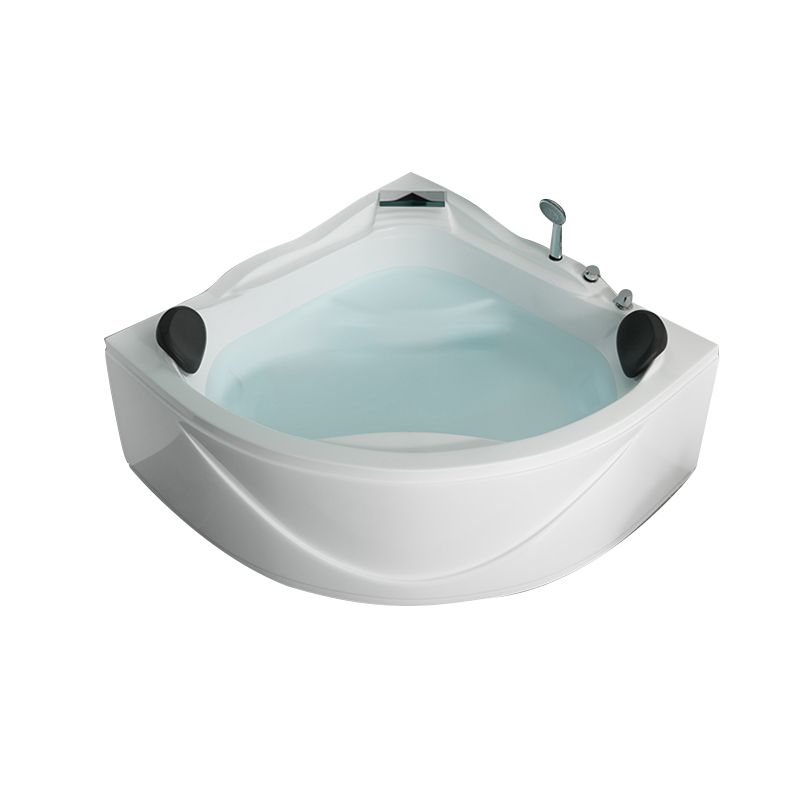 Bathroom Corner Bath Tub Acrylic Modern Bathtub with Drain and Overflow Trim Clearhalo 'Bathroom Remodel & Bathroom Fixtures' 'Bathtubs' 'Home Improvement' 'home_improvement' 'home_improvement_bathtubs' 'Showers & Bathtubs' 1200x1200_544f1a35-5018-4876-82ab-fdf8b3999190