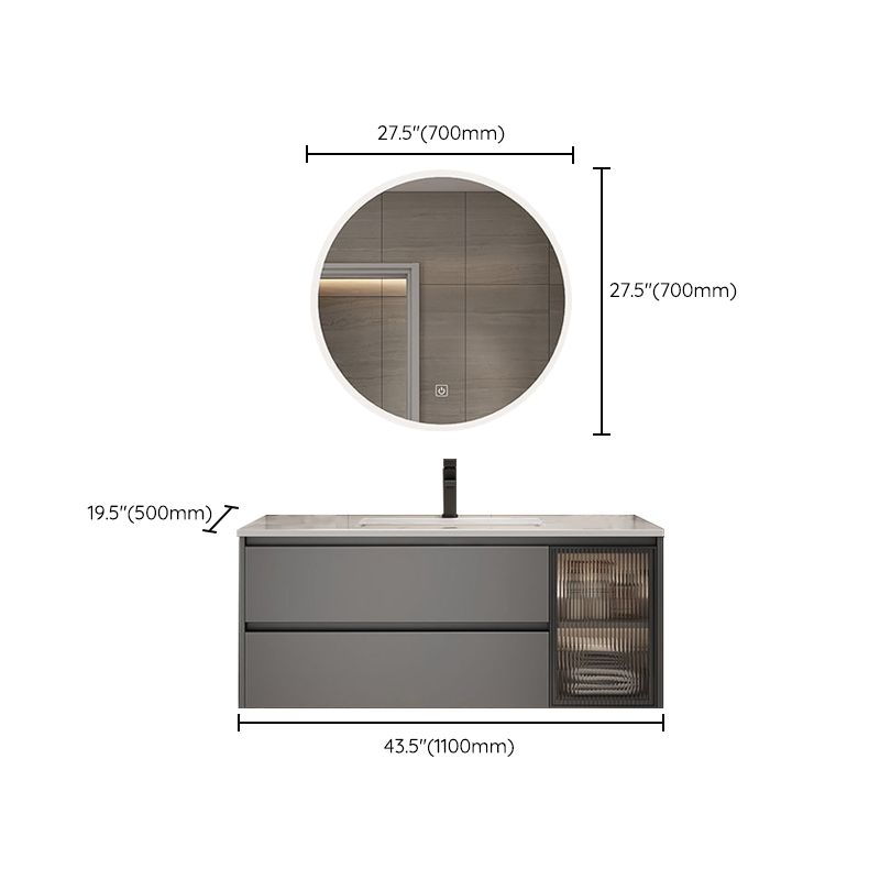 Modern Bathroom Sink Vanity Mirror Cabinet Vanity Cabinet with Storage Shelving Clearhalo 'Bathroom Remodel & Bathroom Fixtures' 'Bathroom Vanities' 'bathroom_vanities' 'Home Improvement' 'home_improvement' 'home_improvement_bathroom_vanities' 1200x1200_548699ad-3aff-4c47-83c2-d4fc5b5995d0