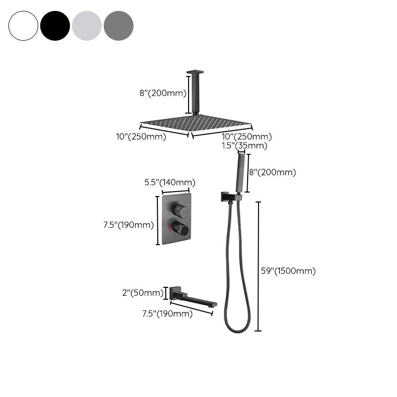 Modern Shower System Dual Shower Head Slide Bar Thermostatic Wall Mounted Shower Set Clearhalo 'Bathroom Remodel & Bathroom Fixtures' 'Home Improvement' 'home_improvement' 'home_improvement_shower_faucets' 'Shower Faucets & Systems' 'shower_faucets' 'Showers & Bathtubs Plumbing' 'Showers & Bathtubs' 1200x1200_548d8c2c-a841-4bf5-acc0-0dea2bcee104