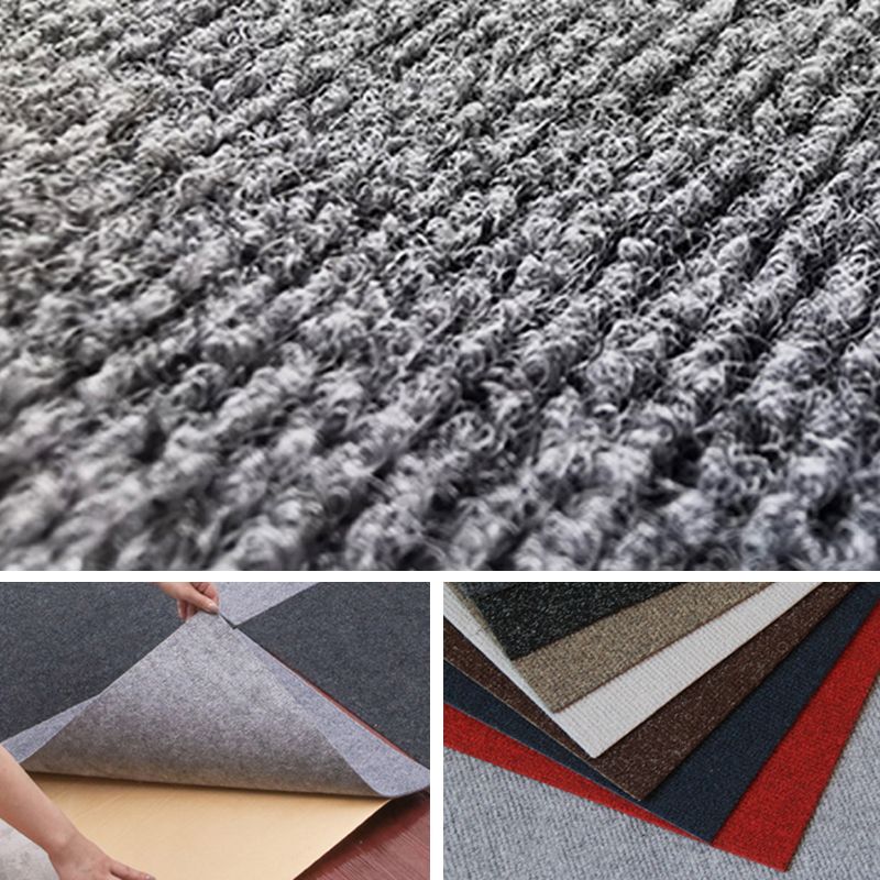 Modern Carpet Tiles Level Loop Self Adhesive Stain Resistant Carpet Tile -  Clearhalo