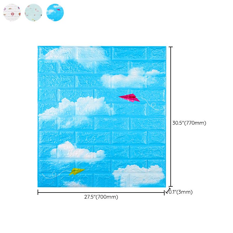 Cartoon 3D Embossed Wall Panel Waterproof Foam Indoor Wall Tile for Children Room Clearhalo 'Flooring 'Home Improvement' 'home_improvement' 'home_improvement_wall_paneling' 'Wall Paneling' 'wall_paneling' 'Walls & Ceilings' Walls and Ceiling' 1200x1200_54c1c7b5-6f4a-476b-983d-1b779f5bb658