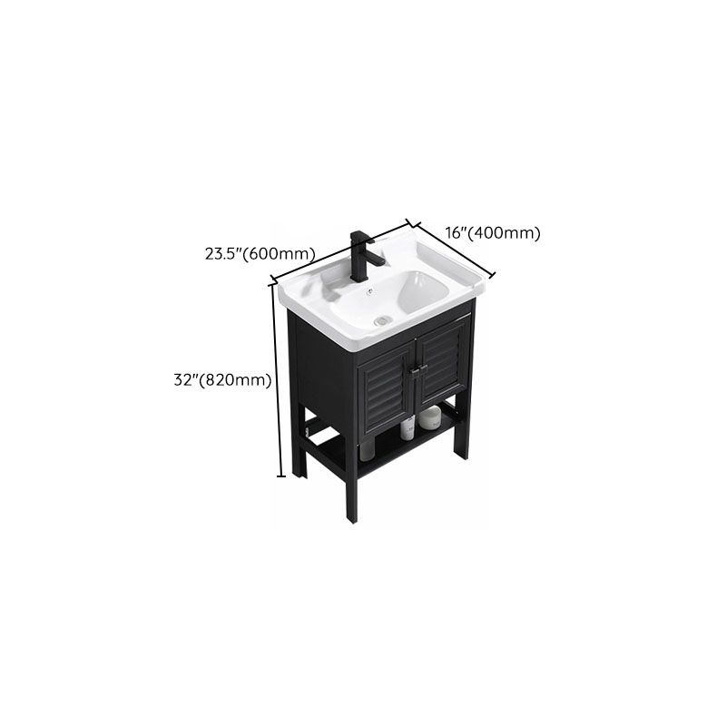 Freestanding Modern Sink Included Bath Vanity in Black for Bathroom Clearhalo 'Bathroom Remodel & Bathroom Fixtures' 'Bathroom Vanities' 'bathroom_vanities' 'Home Improvement' 'home_improvement' 'home_improvement_bathroom_vanities' 1200x1200_54da54db-40fe-43e3-88b8-f12afa190ef8