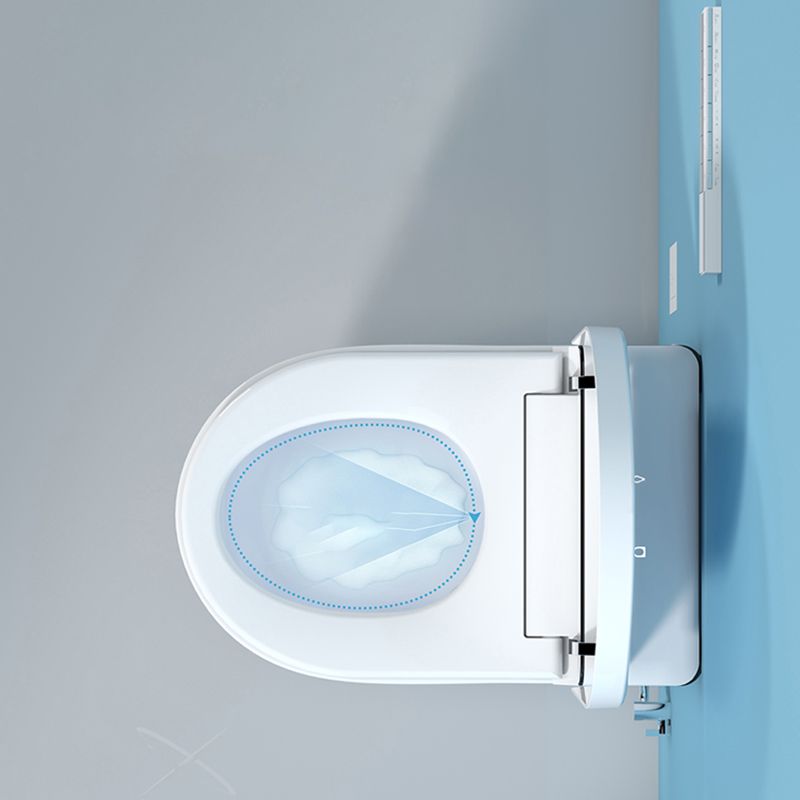 Elongated Smart Wall Mounted Bidet 14.17" H Toilet Seat Bidet with Warm Air Dryer Clearhalo 'Bathroom Remodel & Bathroom Fixtures' 'Bidets' 'Home Improvement' 'home_improvement' 'home_improvement_bidets' 'Toilets & Bidets' 1200x1200_55036295-534e-4139-80b6-ce006e456949