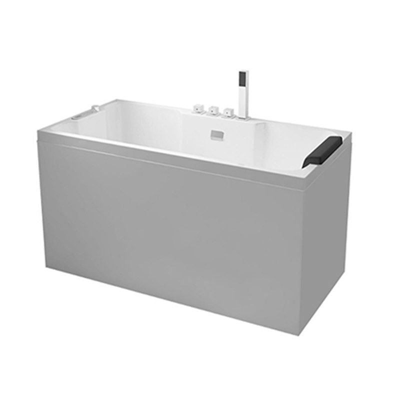 Bathroom Acrylic Apron Front Bathtub Modern Rectangular Bathtub in White Clearhalo 'Bathroom Remodel & Bathroom Fixtures' 'Bathtubs' 'Home Improvement' 'home_improvement' 'home_improvement_bathtubs' 'Showers & Bathtubs' 1200x1200_5511e96c-cebf-47b1-8aca-181215297ab2