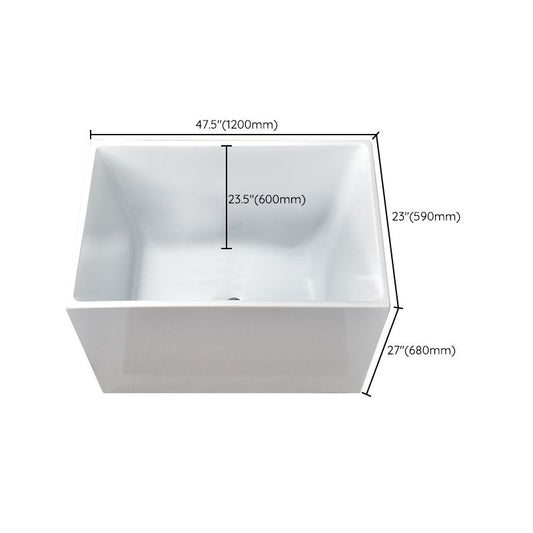 Stand Alone Antique Finish Soaking Bathtub Rectangular Modern Bathtub (Board not Included) Clearhalo 'Bathroom Remodel & Bathroom Fixtures' 'Bathtubs' 'Home Improvement' 'home_improvement' 'home_improvement_bathtubs' 'Showers & Bathtubs' 1200x1200_551eb0f7-875b-4c09-aaa4-71c1ad3e2b5e