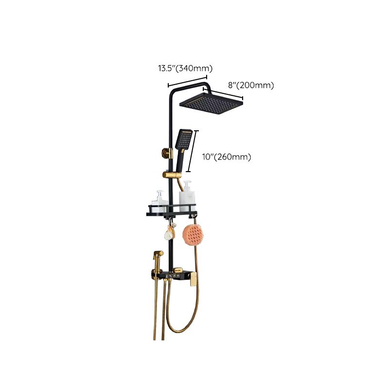 Contemporary Shower System Wall Mounted Shower System with Hand Shower Clearhalo 'Bathroom Remodel & Bathroom Fixtures' 'Home Improvement' 'home_improvement' 'home_improvement_shower_faucets' 'Shower Faucets & Systems' 'shower_faucets' 'Showers & Bathtubs Plumbing' 'Showers & Bathtubs' 1200x1200_554a33dc-25f1-4103-a27a-c8c2914c838b